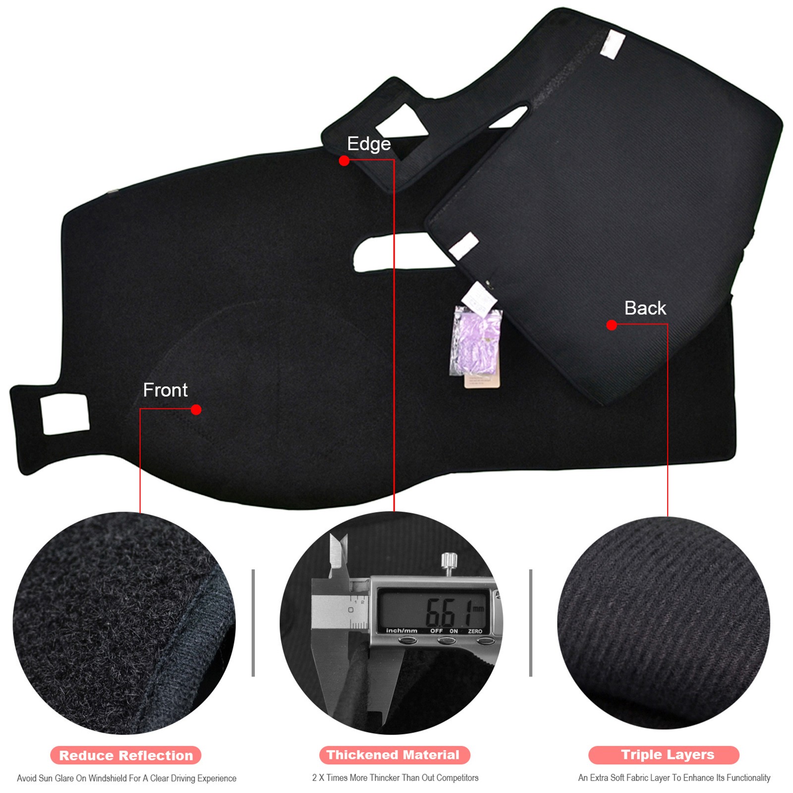 For MAZDA 6 For Mazda6 2009 2010 2011 2012 Dashboard Mat Dash mat Car Dash Cover