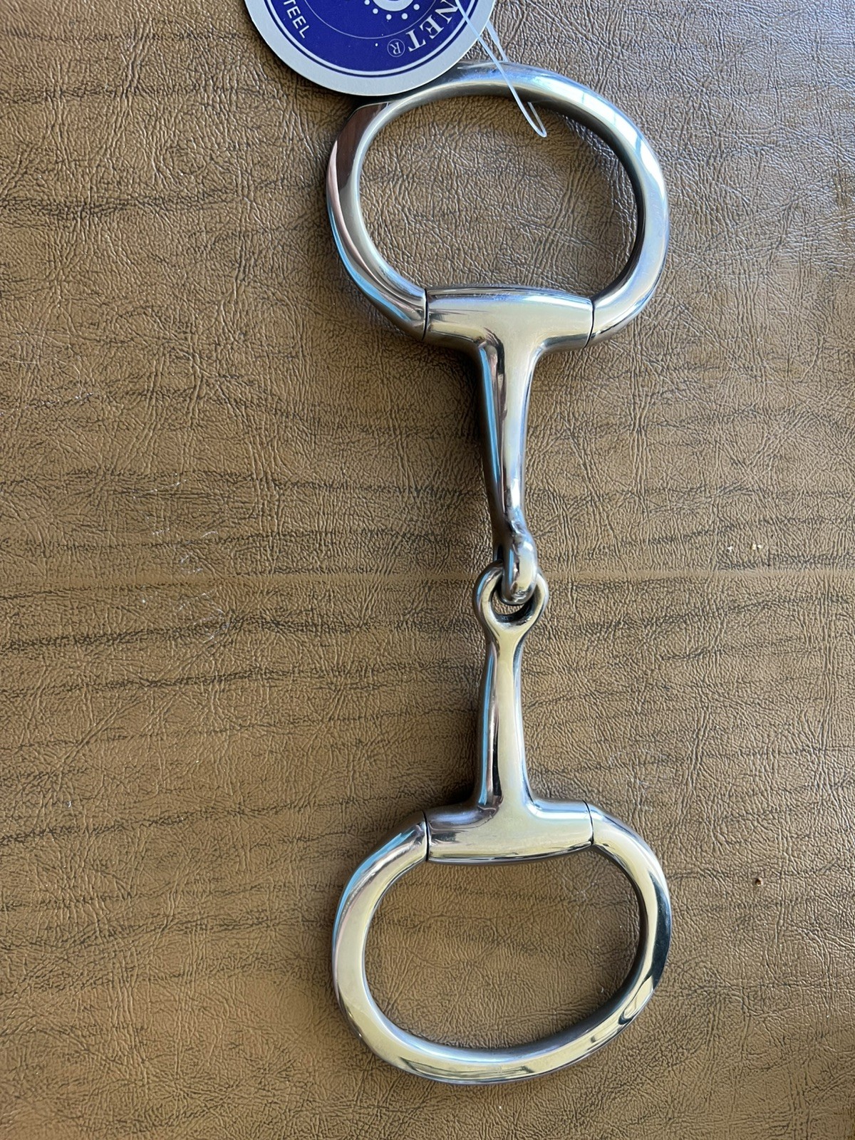Coronet Jointed Eggbutt Solid Snaffle Bit 4.5” Flat Ring Stainless Steel