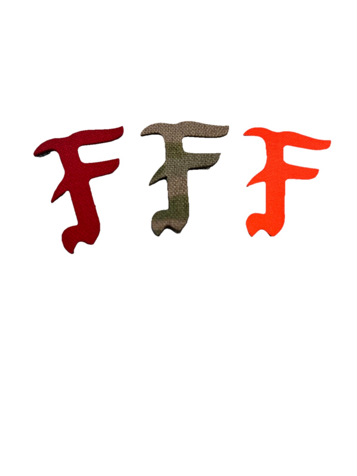 Forward Observations Group FOG Laser Cut “F” Patch Set Multicam/Red/Orange (New)