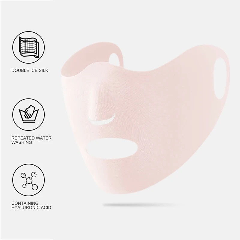 Ice Silk Sunscreen Mask Female Breathable Thin Section Hanging Ear Type