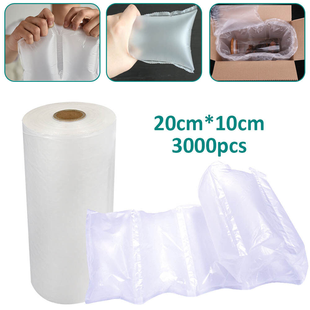 3000x Air Cushion Film Roll Air Bubble Bags Wrap Roll for Shipping 200mm x 100mm