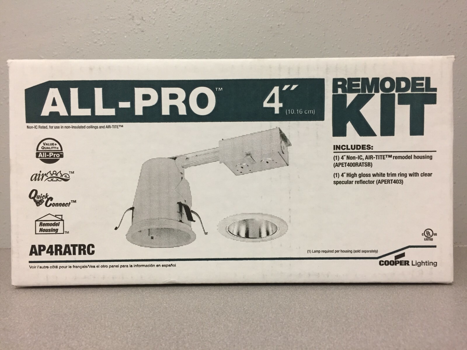 All Pro AP4RATRC Clear 4 in. W Specular Reflector