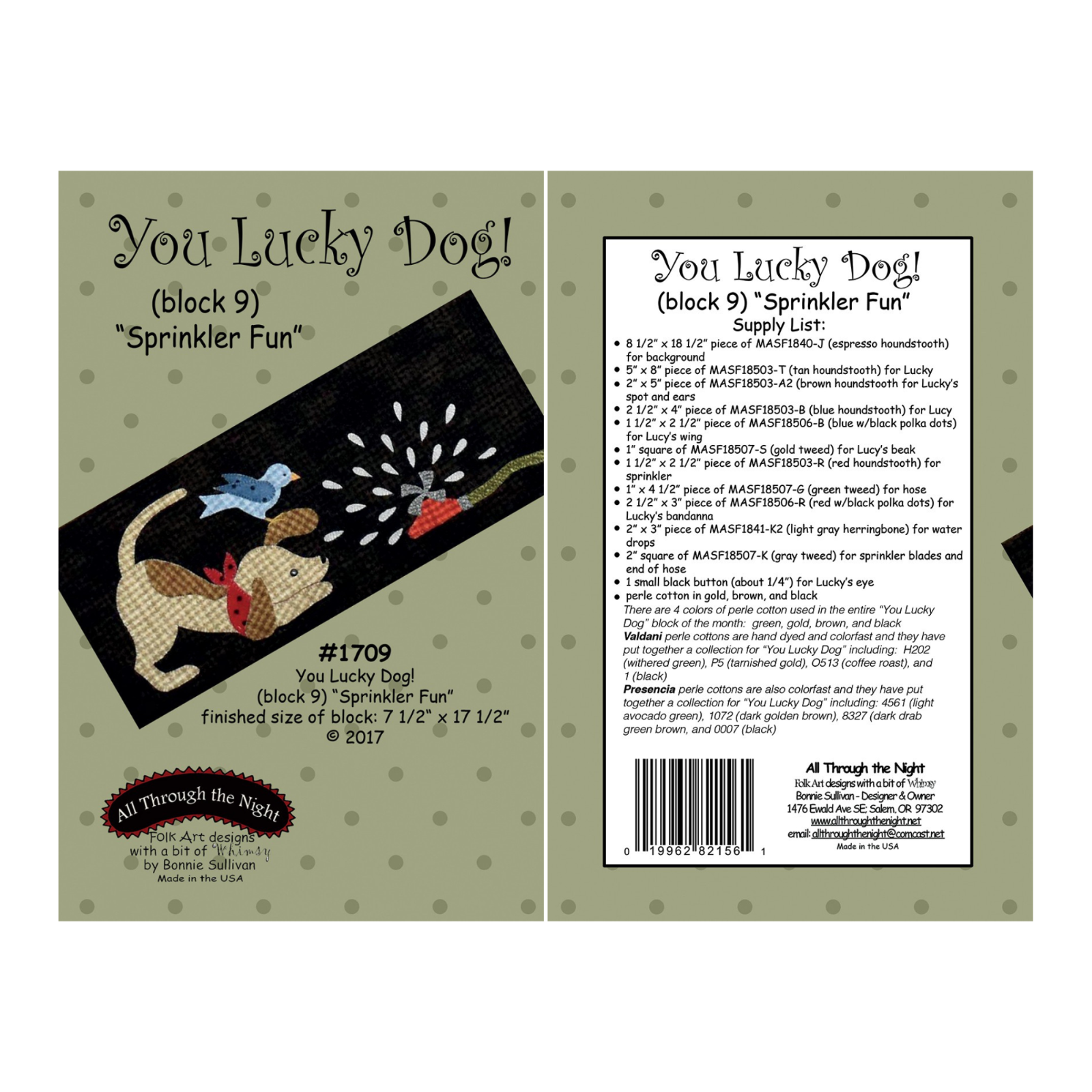 You Lucky Dog! Woolies Applique COMPLETE Quilt Pattern Set of 11 (NOT KIT)