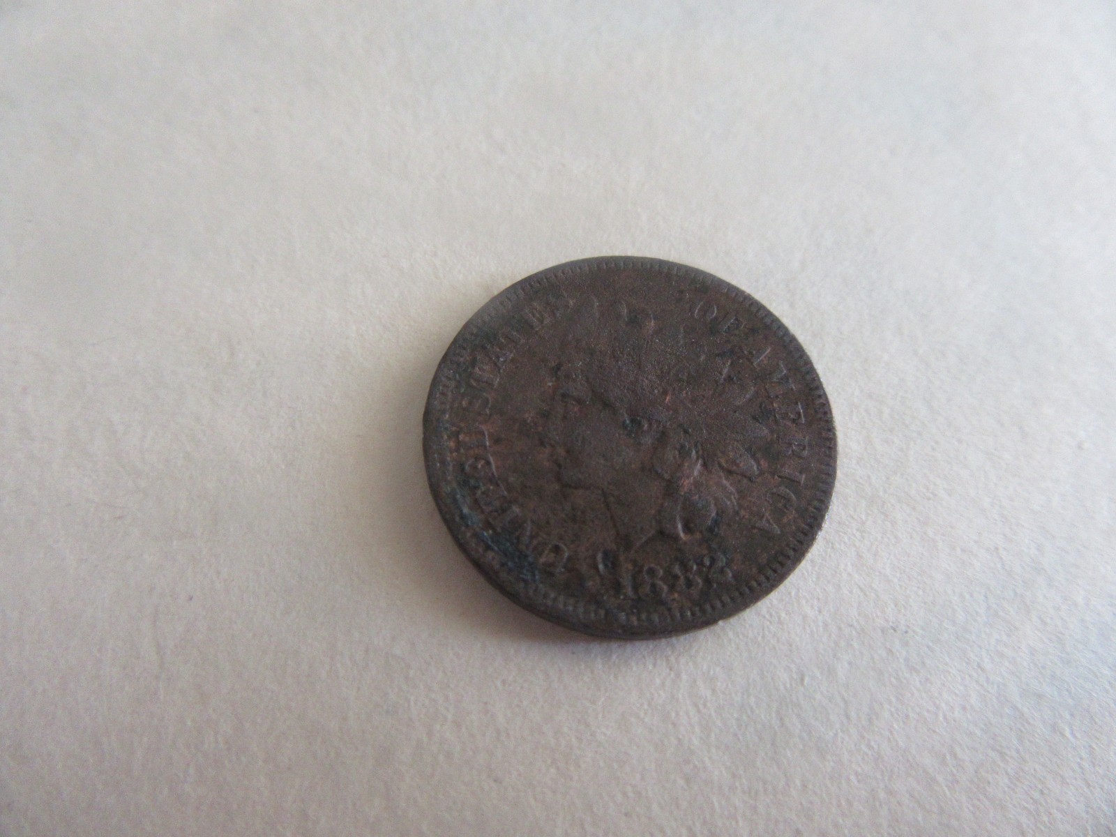 1882 Indian 1c Coin Circulated VG+ Liberty Visible (Aging) [ACTUAL COIN] Item #2