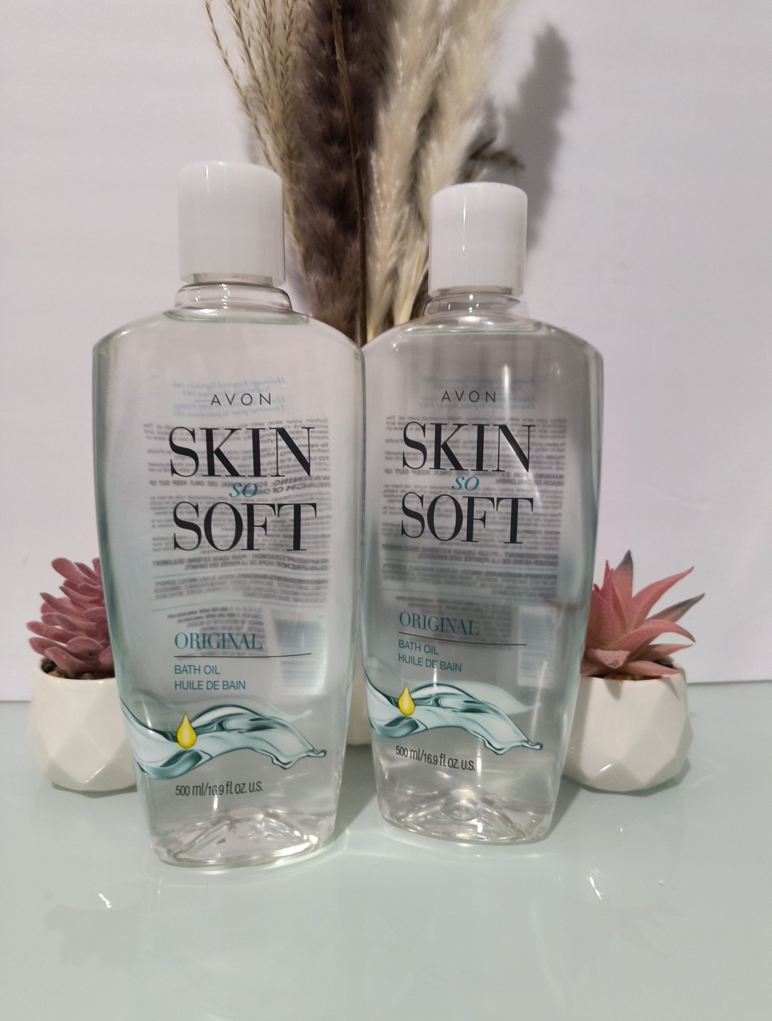 2X Avon Skin So Soft Original Bath Oil 16.9 fl. Oz With Jojoba Oil Free Shipping
