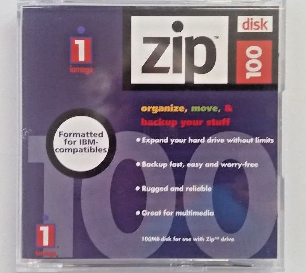 Iomega Zip Disk 100 MB New IBM Formatted With hard case