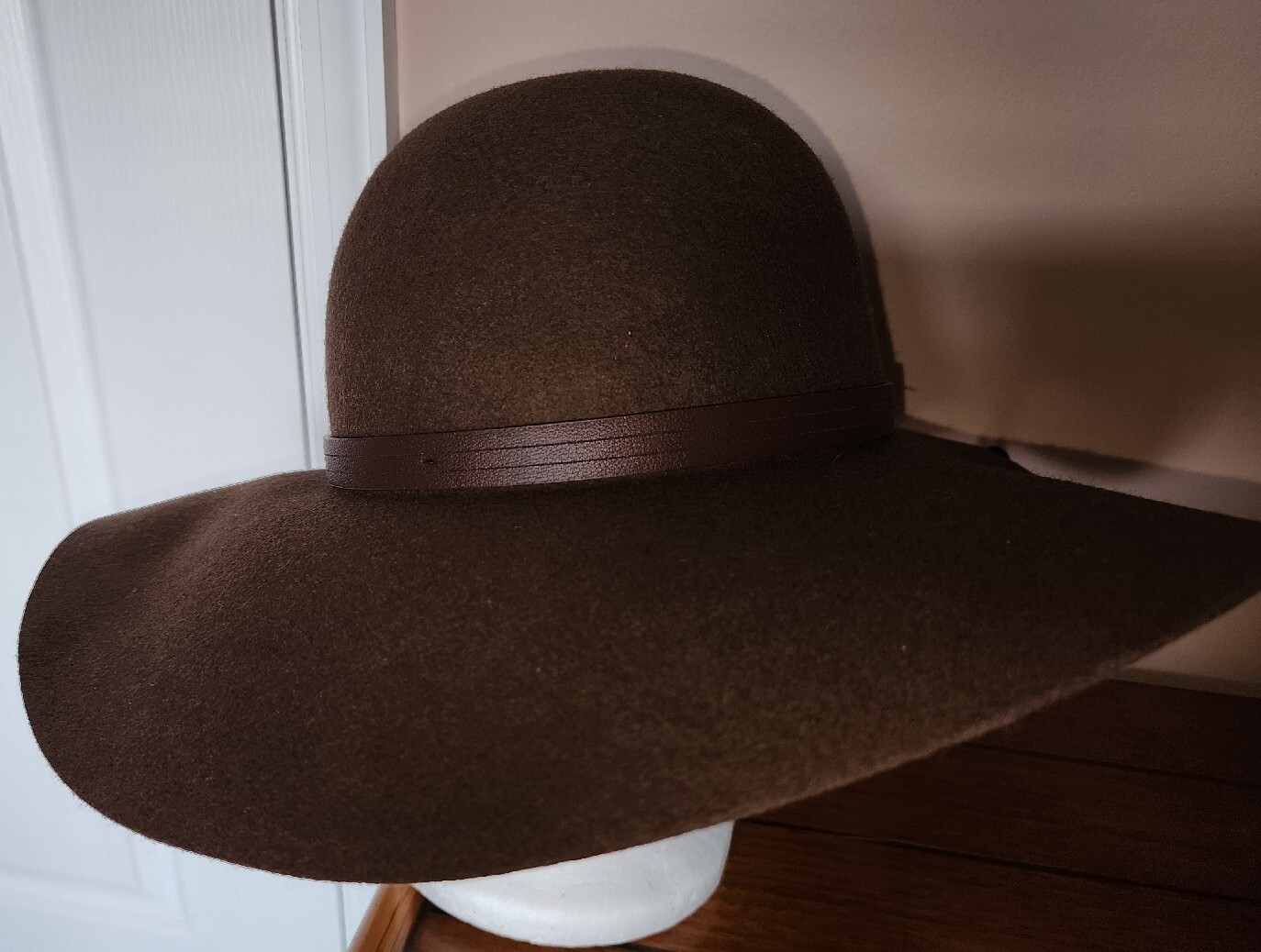 SONOMA Woman's Good For Life Fashion Brown 4" Brim Floppy Wool Hat OSFA MSRP $42