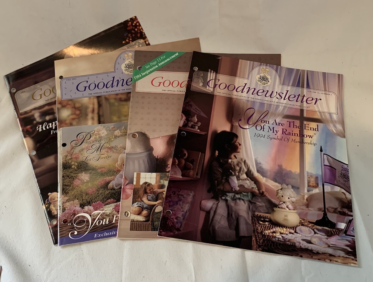 ENESCO PRECIOUS MOMENTS GOODNEWSLETTERS 1994 Volume 14 #1-4