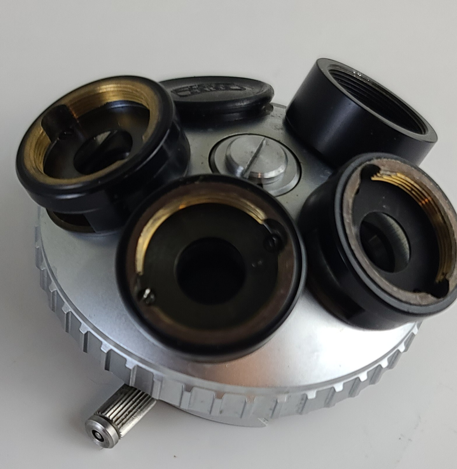 Zeiss Microscope 5x Objective Revolver Turret For DIC Slider
