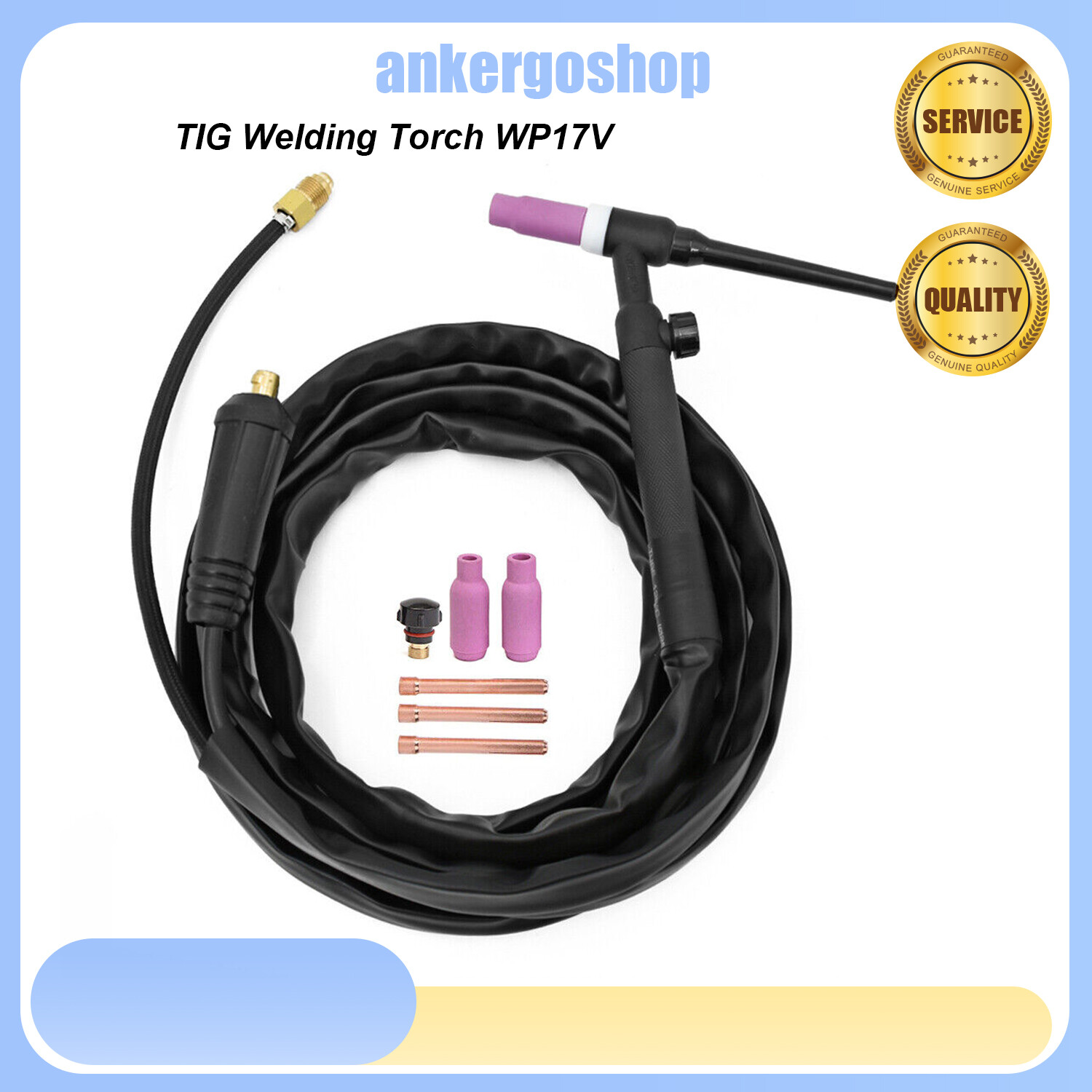 WP17V TIG Welding Torch Welder 140Amp TIG Welder Gun Lift TIG 10-25mm Hitbox USA