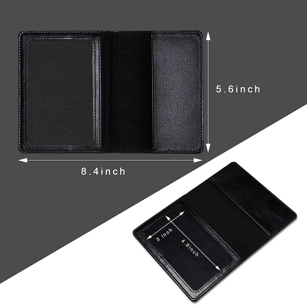 Passport Holder Black Home Kitchen Durable Multipurpose