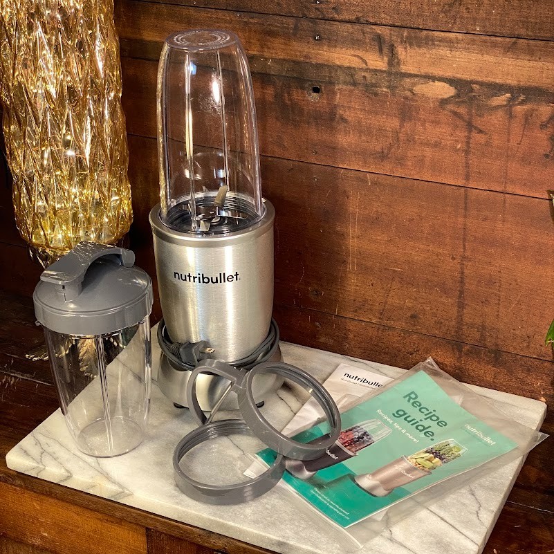 NutriBullet Personal Blender Silver with 2 Cups and 3 Attachments
