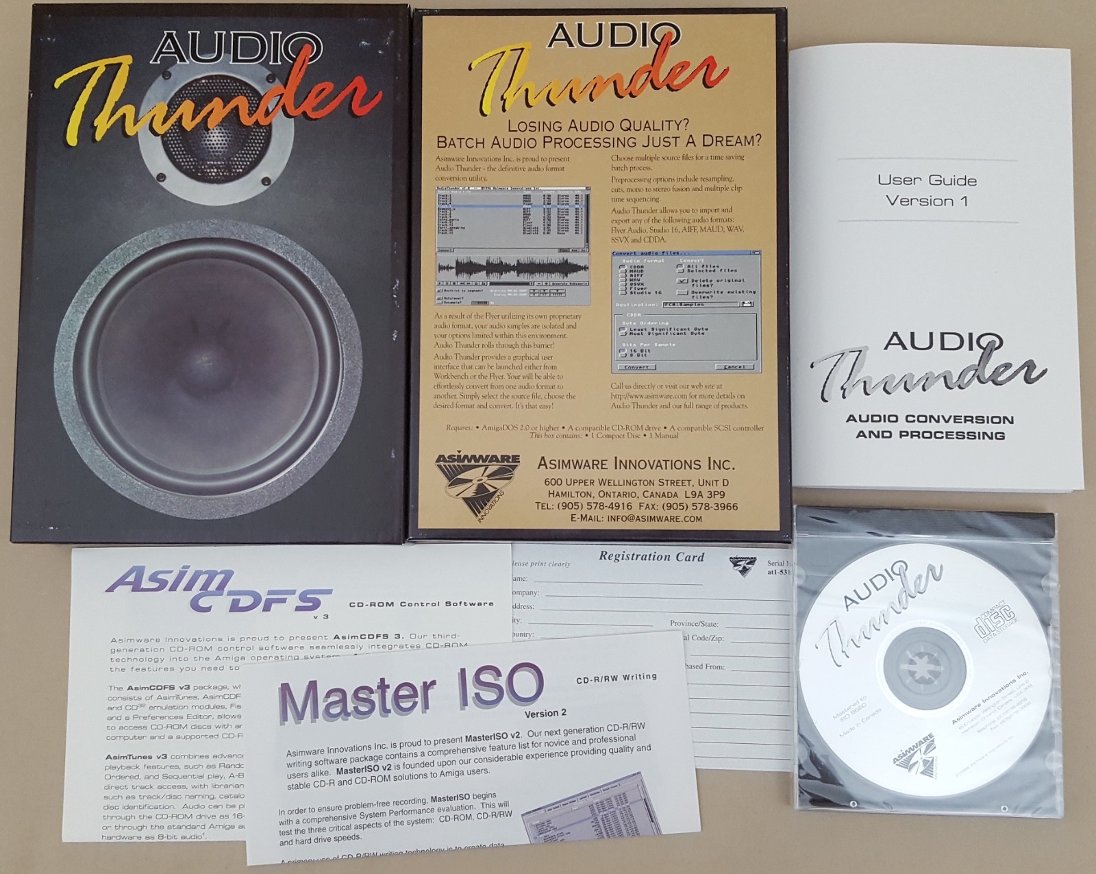 AUDIO THUNDER ©1996 AsimWare for Amiga Video Toaster Flyer Studio 16 NEW! BOXED!