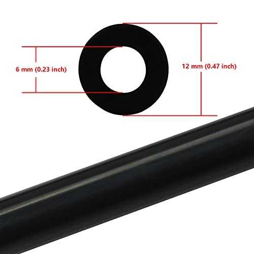 5FT ID 1/4" (6mm) High Temperature Silicone Vacuum 1/4" (6mm) - 5FT Black