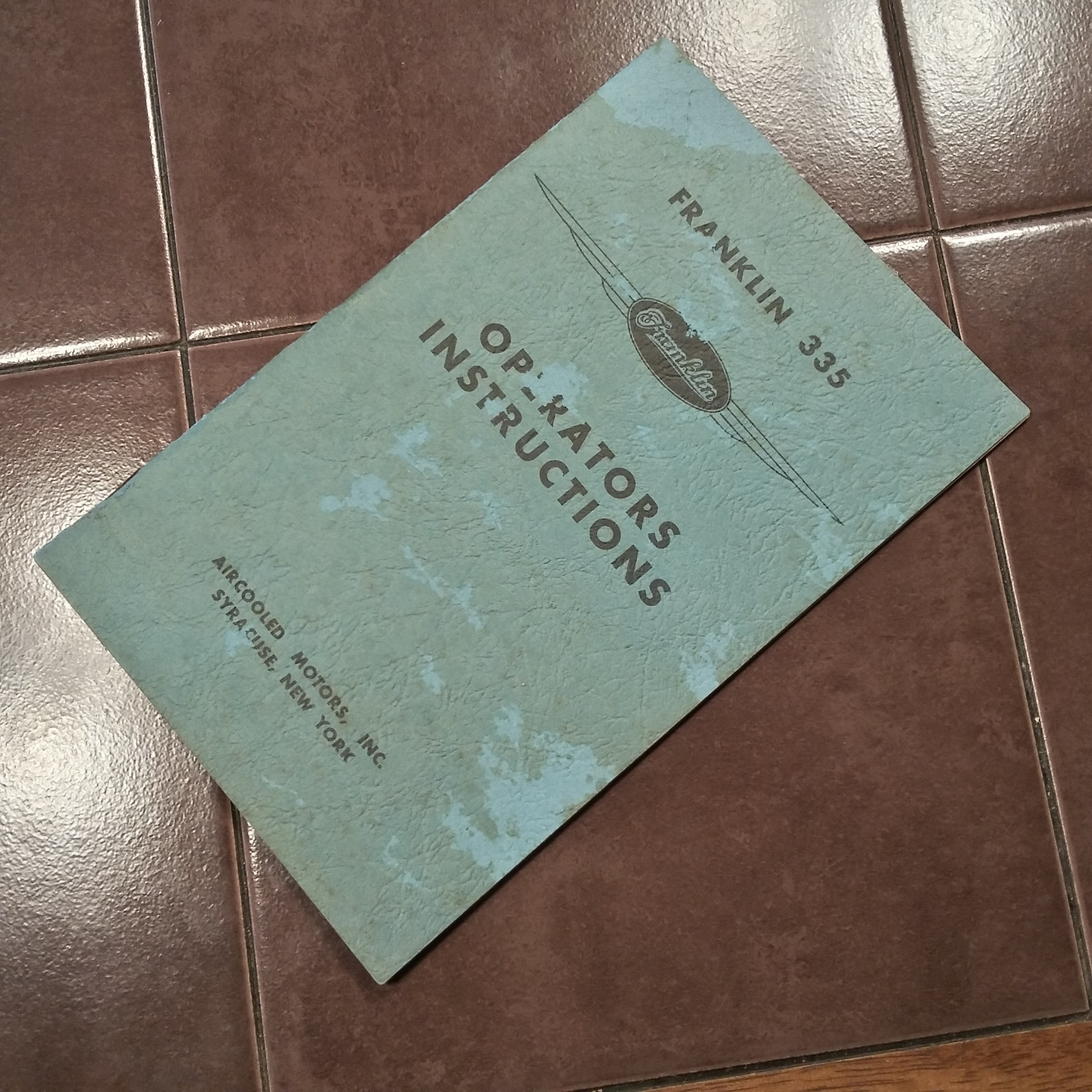 Original Franklin 335 cu.in. Series Operators Manual