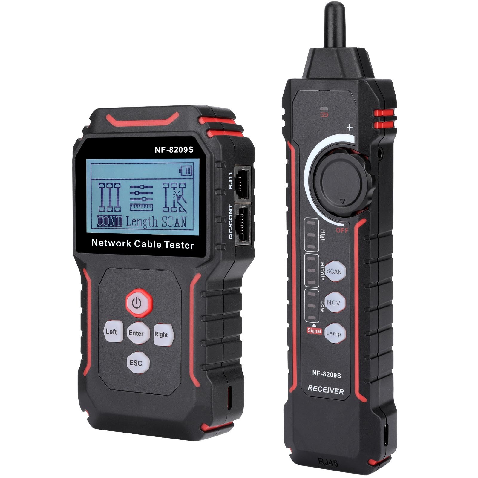NF-8209S Network Cable Tester Ethernet Cable Tester with CAT5, CAT6 Line Tracer