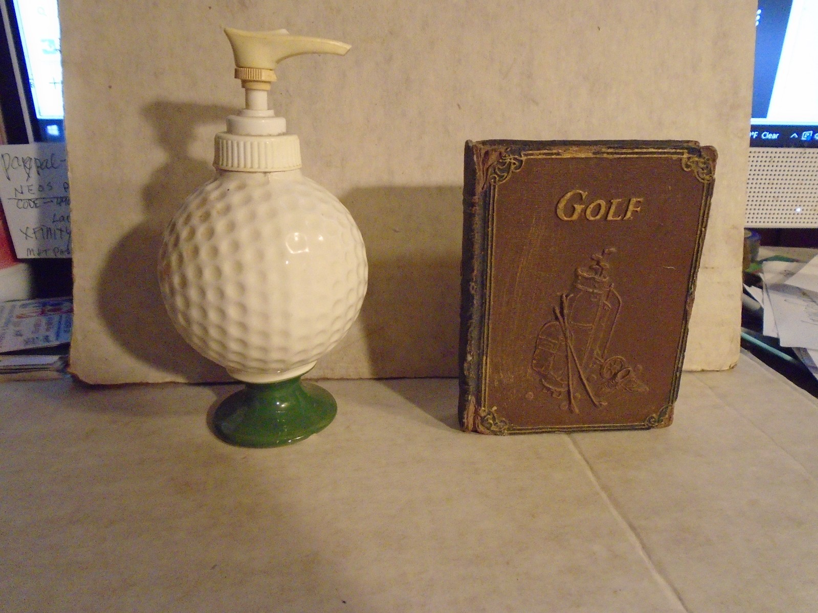 Golf Memorabilia collection-over 30 items. Gags, divot tools, bottles, mugs, hat
