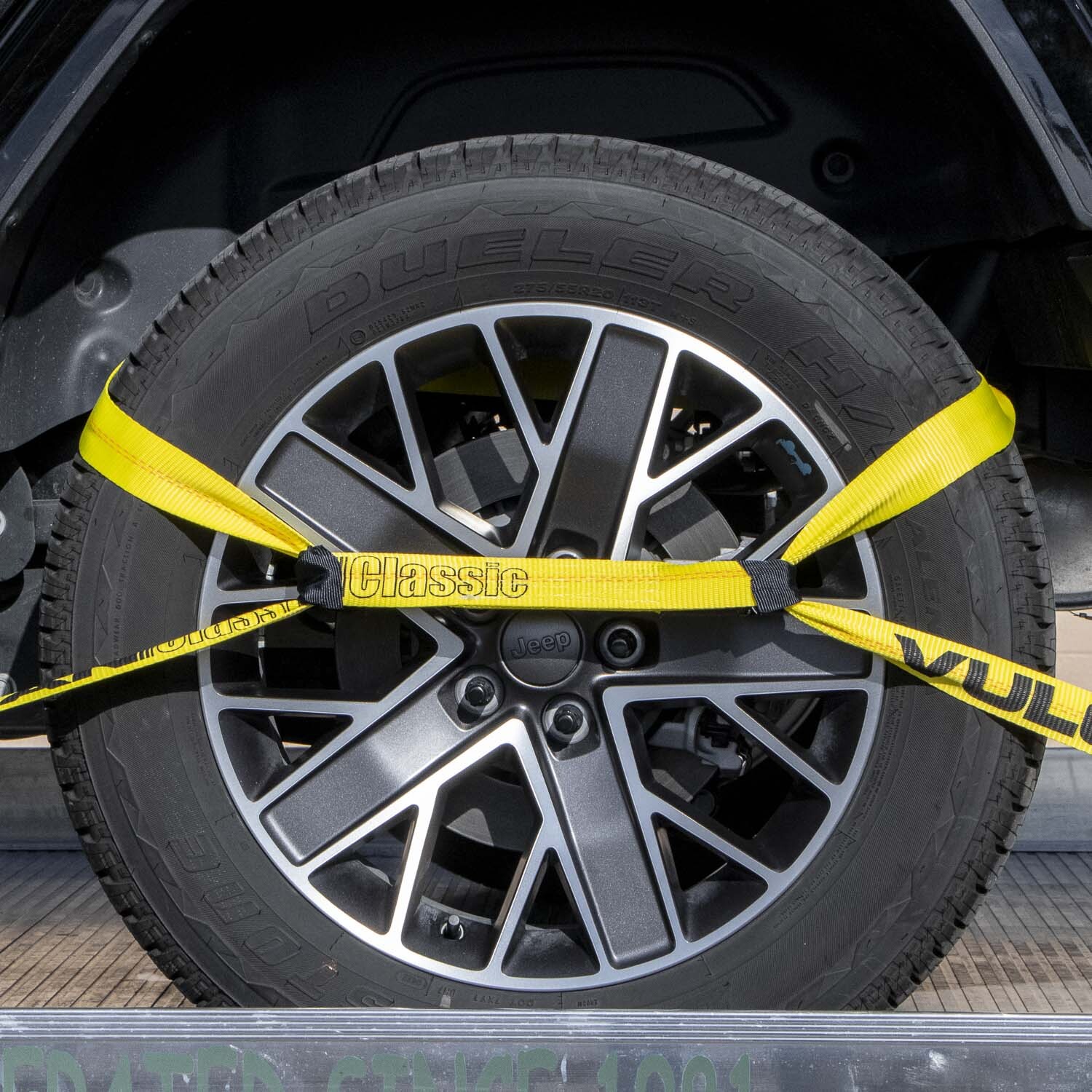 VULCAN 8-Point Roll Back Car Tie Down Kit - Snap Hooks On Both Ends, 4 Pack