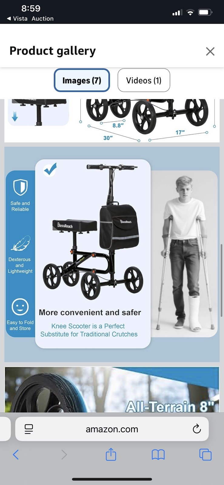 BlessReach Economy Knee Scooter – Steerable Knee Walker