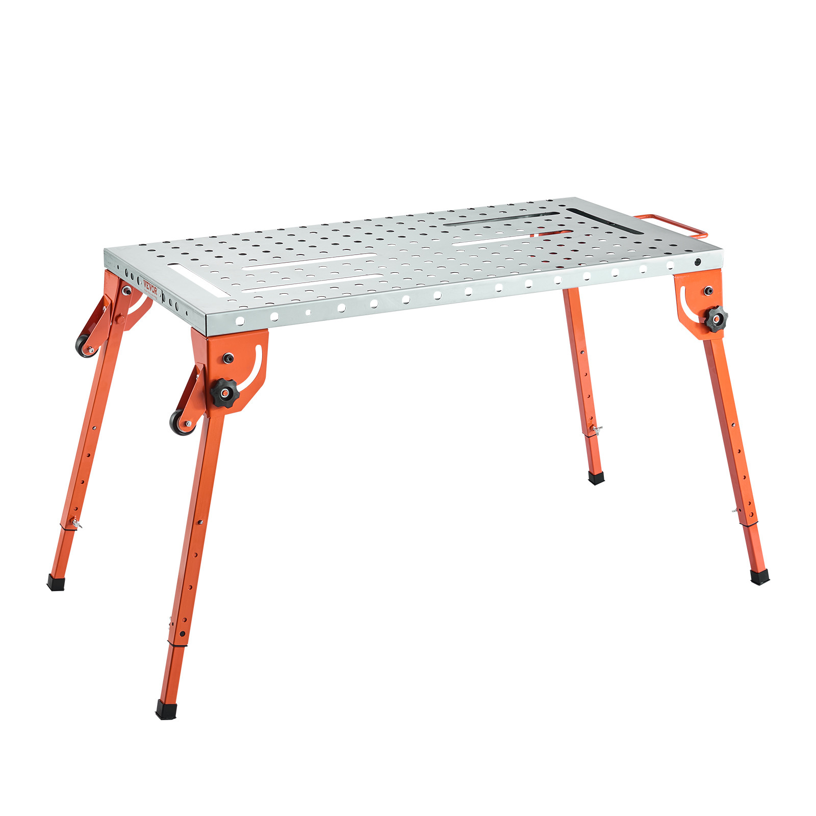 VEVOR Welding Table 44" x 21" 500LBS Folding Workbench with 4-Level Adjustable