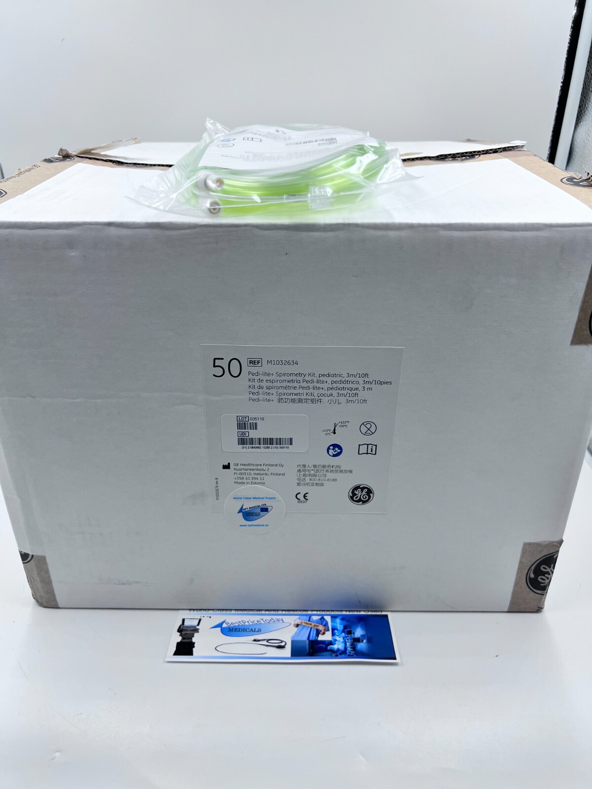 Spirometry Kit Paediatric Paediatric 3m/10ft PEDI-LITE+ CO2 Datex GE BOX OF 50
