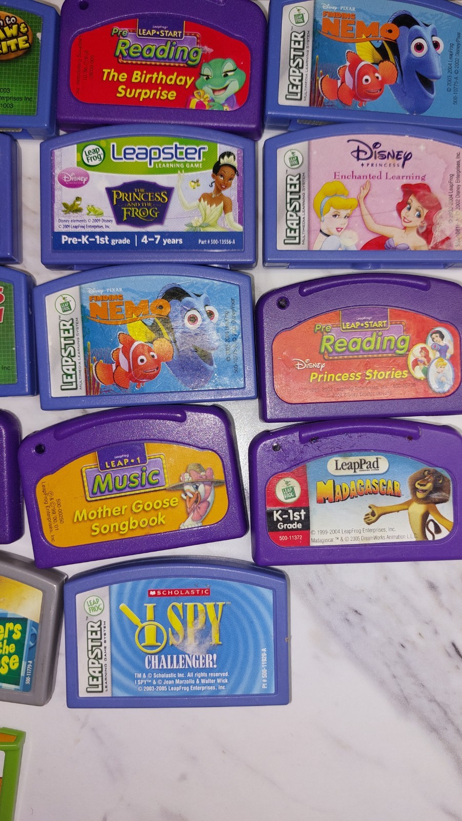 Leap Frog Leapster L-Max Learning Games Lot of 20 Untested As Is Read Descrip