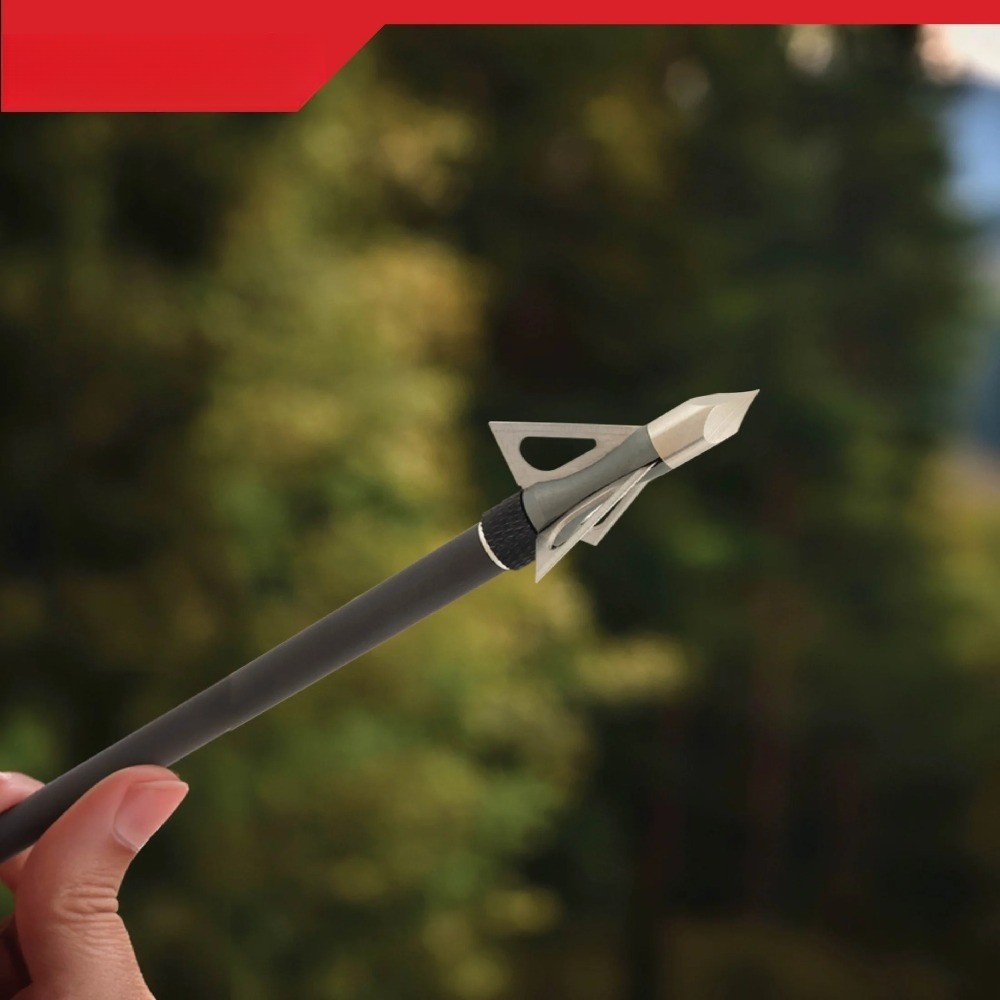 (2 pack) PowerPoint Archery Broadheads, 3-pack, 100-Grains, Black