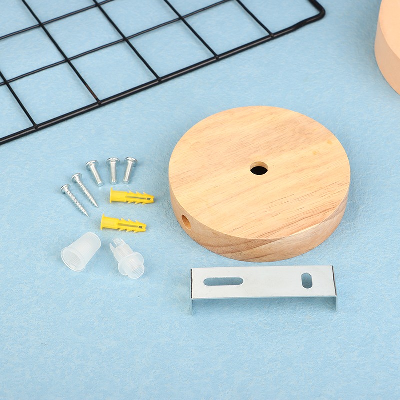 10cm Wooden Light Canopy Kit Wood Lamp Bases Ceiling Panel Lamps Accessories