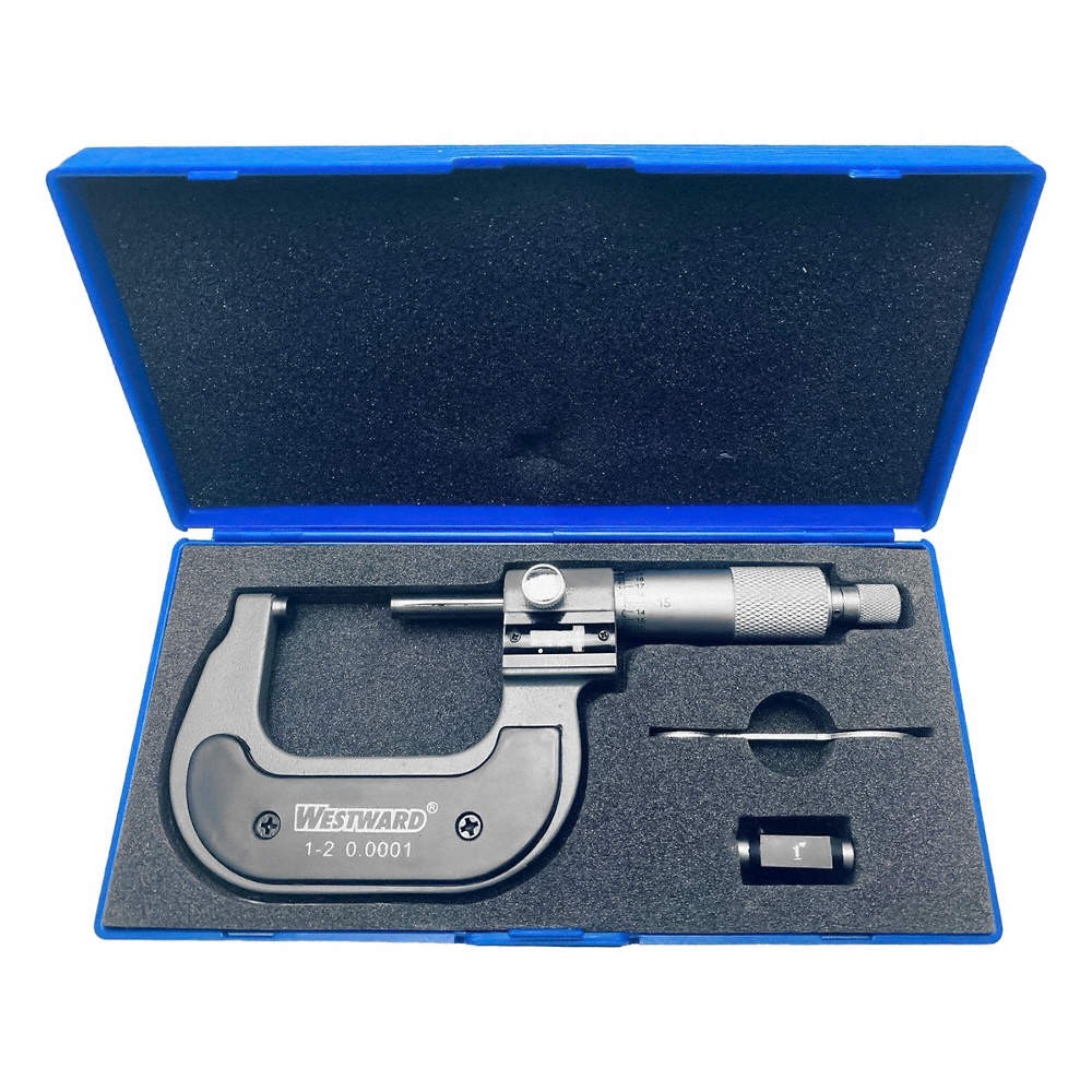 WESTWARD 4KU88 Digital Micrometer,1-2 In,0.0001,Ratchet 4KU88