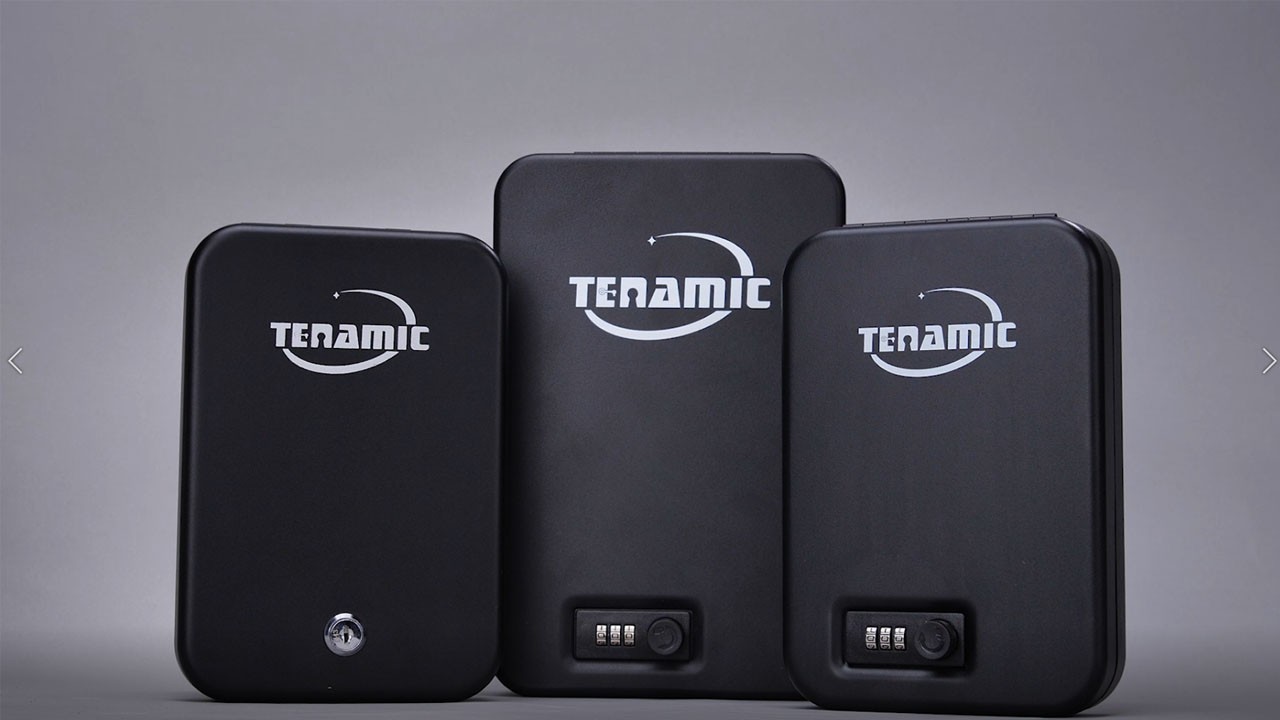 Portable Gun Safe - Solid Steel Handgun Lock Box for Home & Car Travel Security