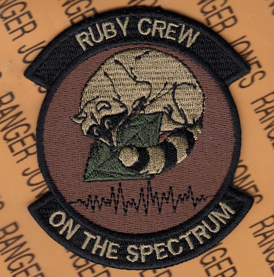 USAF Air Force Cyber Command Ruby Crew ~3.75" OCP No HOOK patch c/e