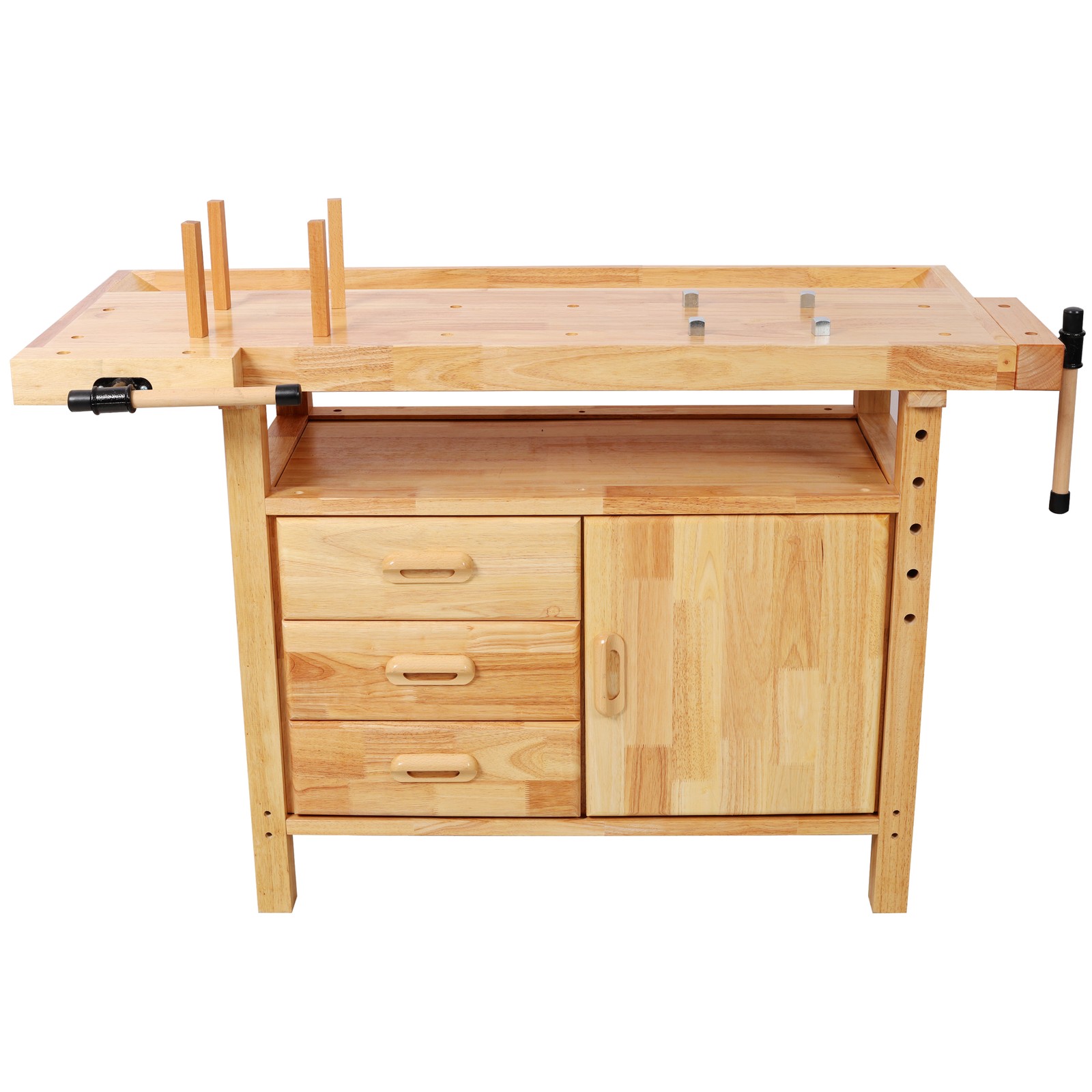 50" Professional Rubberwood Solid Wood Workbench