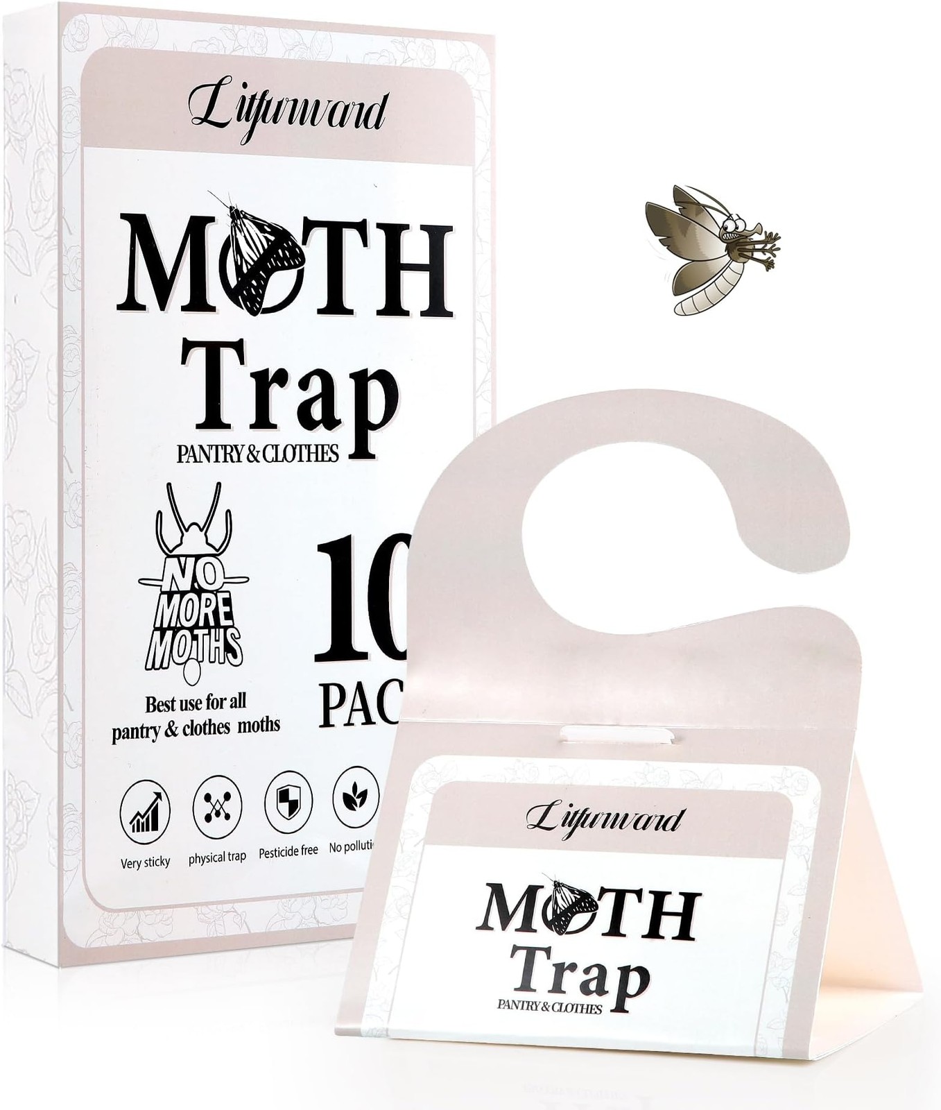 Pantry Moth Traps - Extra Strength Hanging Clothes Clothing Moth Traps with P...