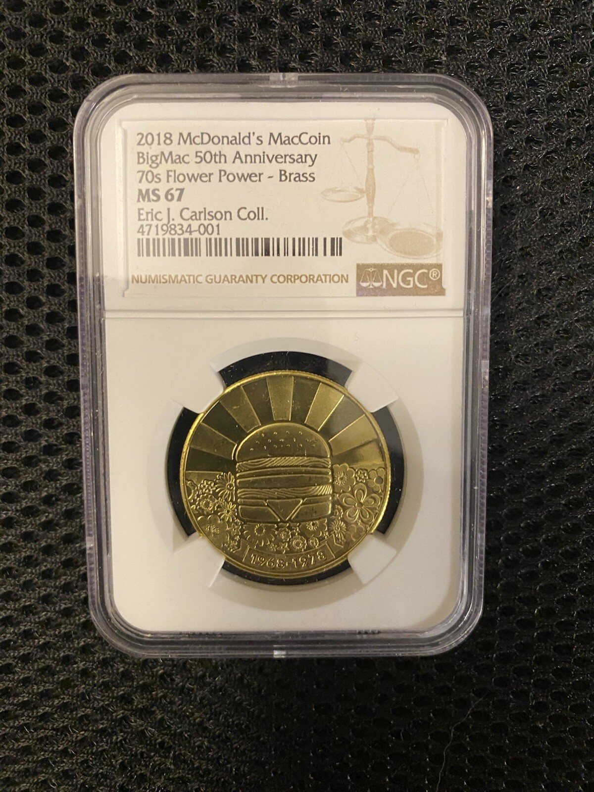 NGC MS 67 - 70s Flower Power -  Mcdonalds MacCoin Big Mac Coin