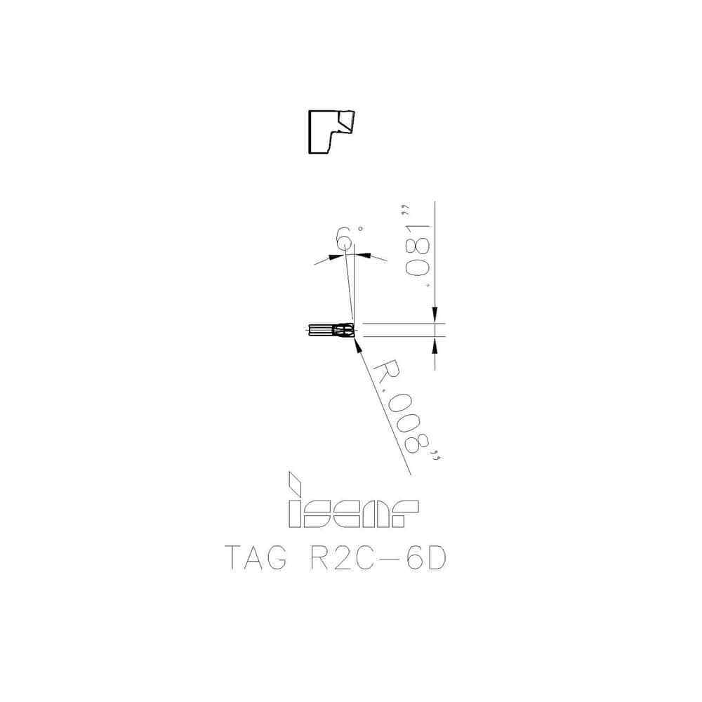 Iscar TAGR2C6D IC808 Carbide Cutoff Insert (6003639), 1 Piece