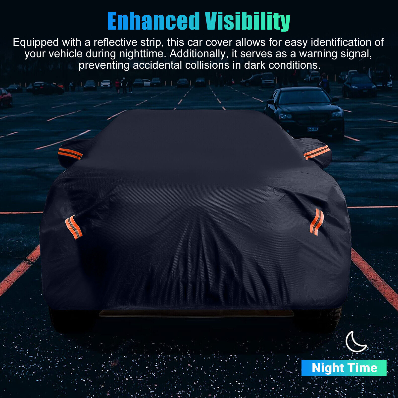 Full Car Cover Waterproof All Weather Protection Anti-UV Rain Snow Anti Scratch