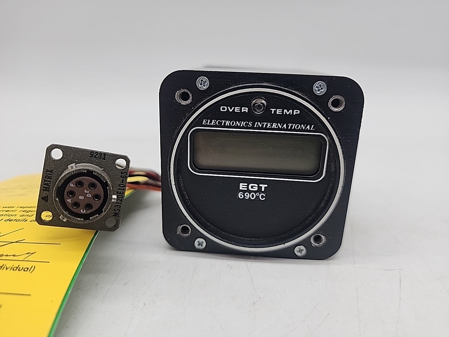 SERVICED Electronics International EGT Indicator Single Probe - Aircraft Gauge