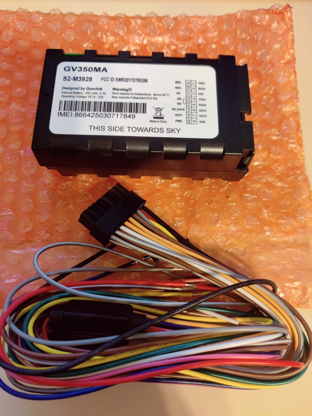 Queclink GV350MA GPS VEHICLE TRACKER WITH WIRE HARNESS - NEW! Track your car