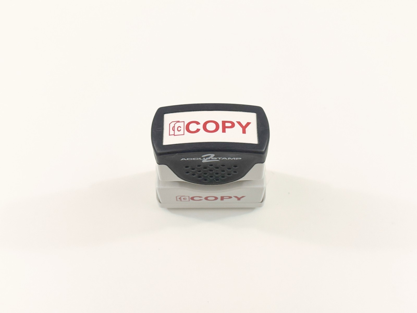 "Copy" Text + Icon Self-Inking Stamp for Office by Accu2Stamp in Red