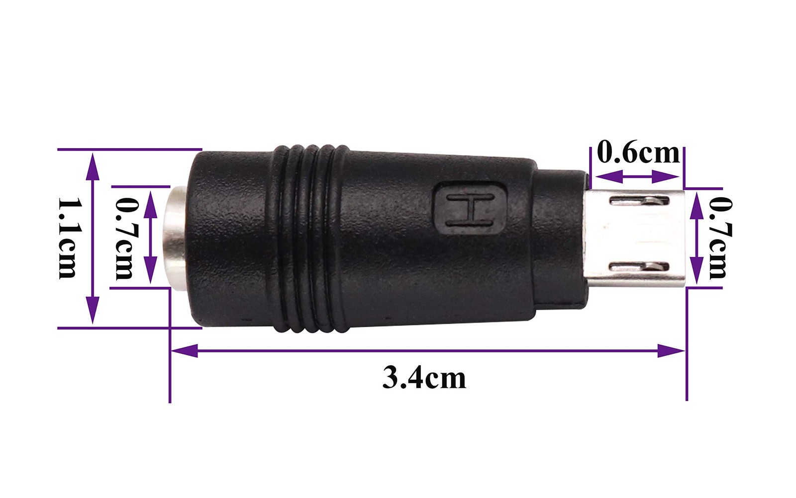 Micro DC Power Adapter DC5.5x2.1mm to Micro USB 5V DC Power Supply Charging C...