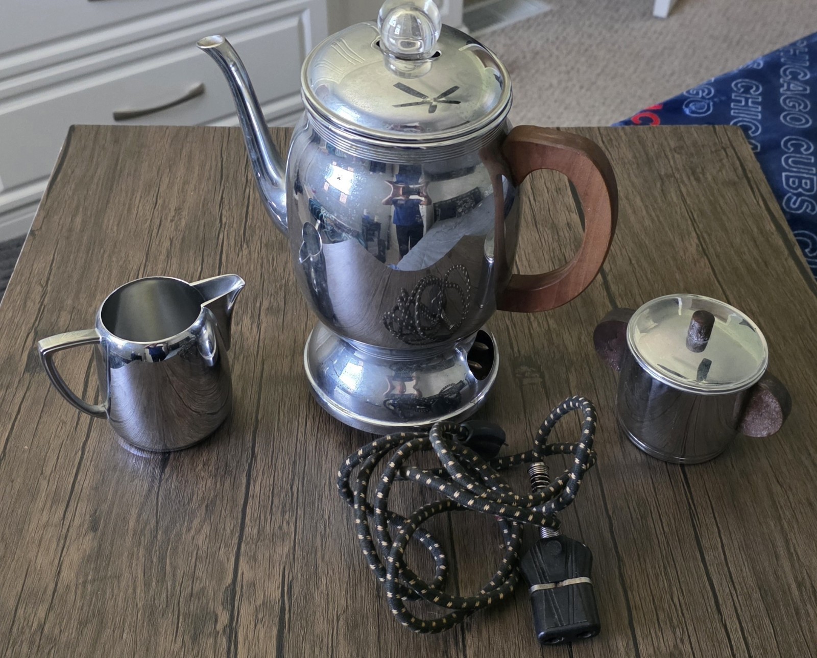 ANTIQUE Manning & Bowman Coffee Percolator Pot #379 Complete & Working CLEAN