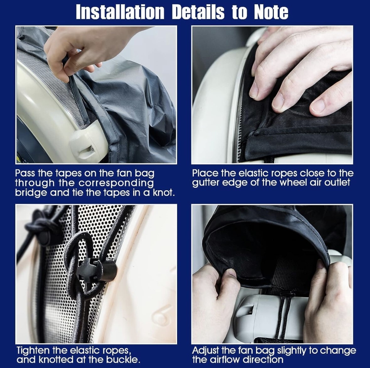 Rowing Machine Cooling Airflow Fan Bag Cover for Concept 2 Rower Models C D & E