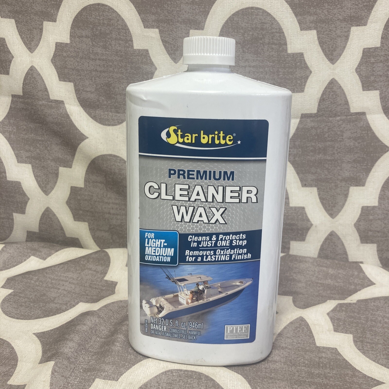 Star Brite 89632 Premium Cleaner Wax w/ PTEF Metal Fiberglass 32 oz