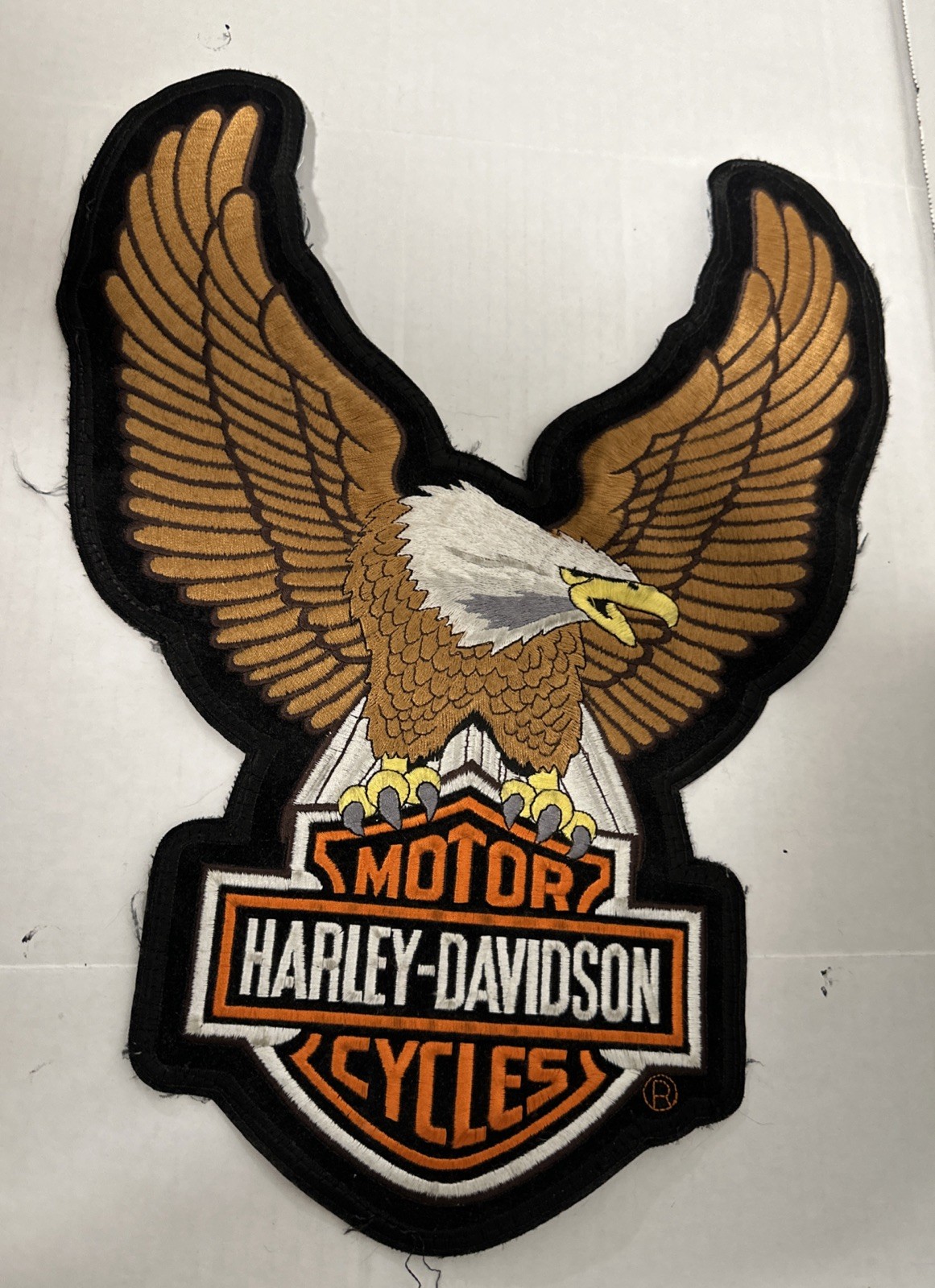 Harley Davidson Eagle Up-Wing Patch 14 1/2 x 11 Inches Motorcycle Jacket Patch