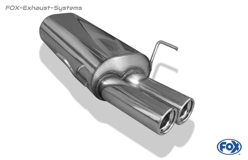 FOX Sport Exhaust Peugeot 306 Hatchback 2x76mm Round Rolled Straight