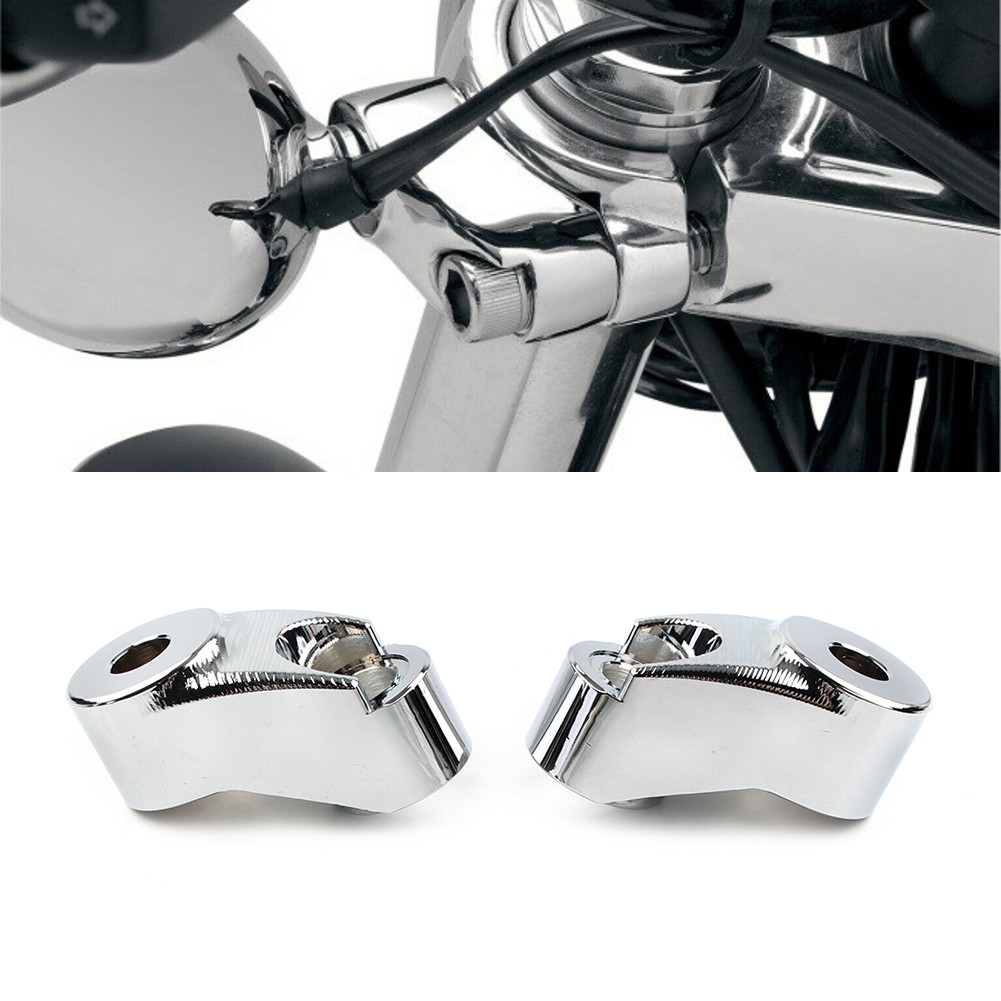 FIT For Harley Sportster FXR Chrome Front Turn Signal Mounts 39mm 49mm Forks Kit