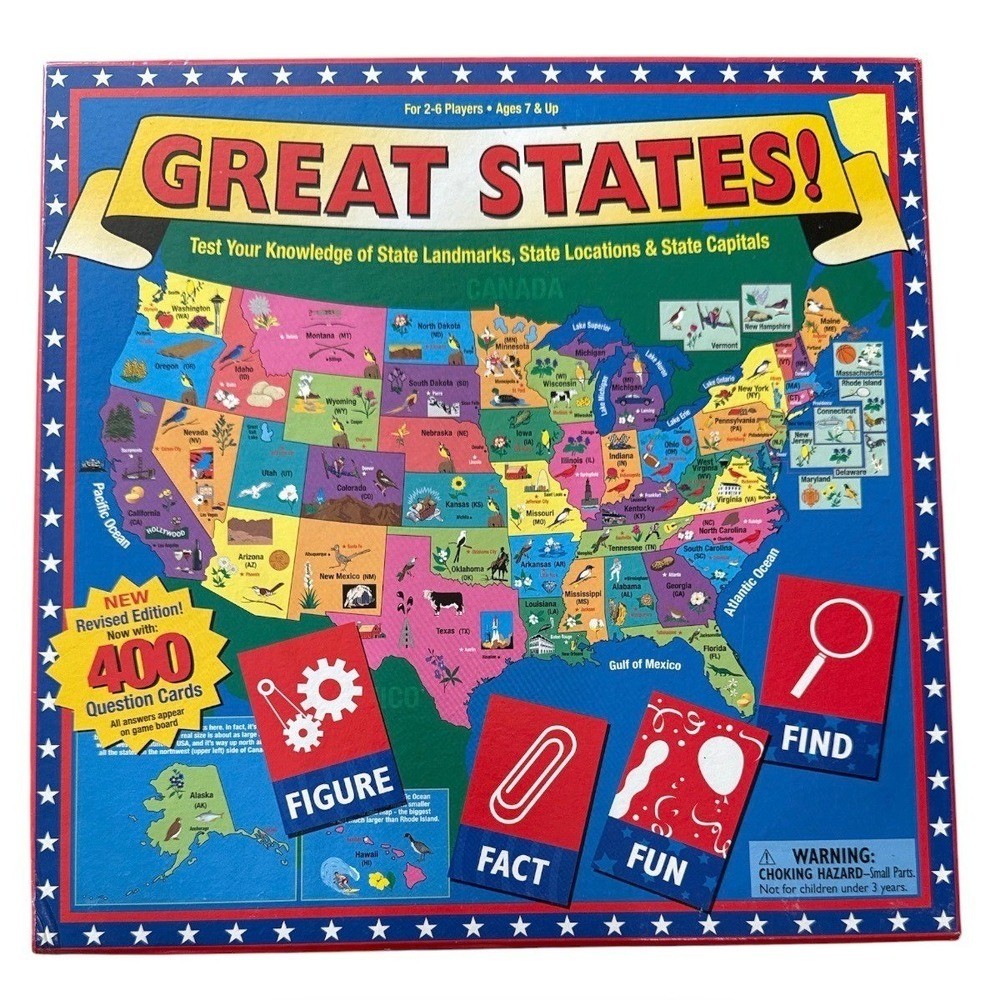 Great States board game Revised Edition complete set