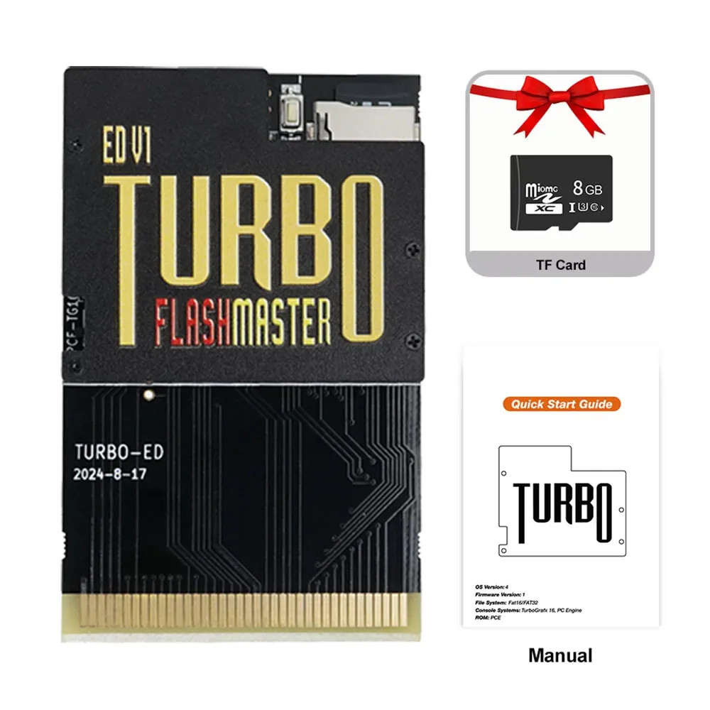 For TURBO ED PCE Card 1000 in 1 Game Card For PC Engine Turbo GrafX and Turbo