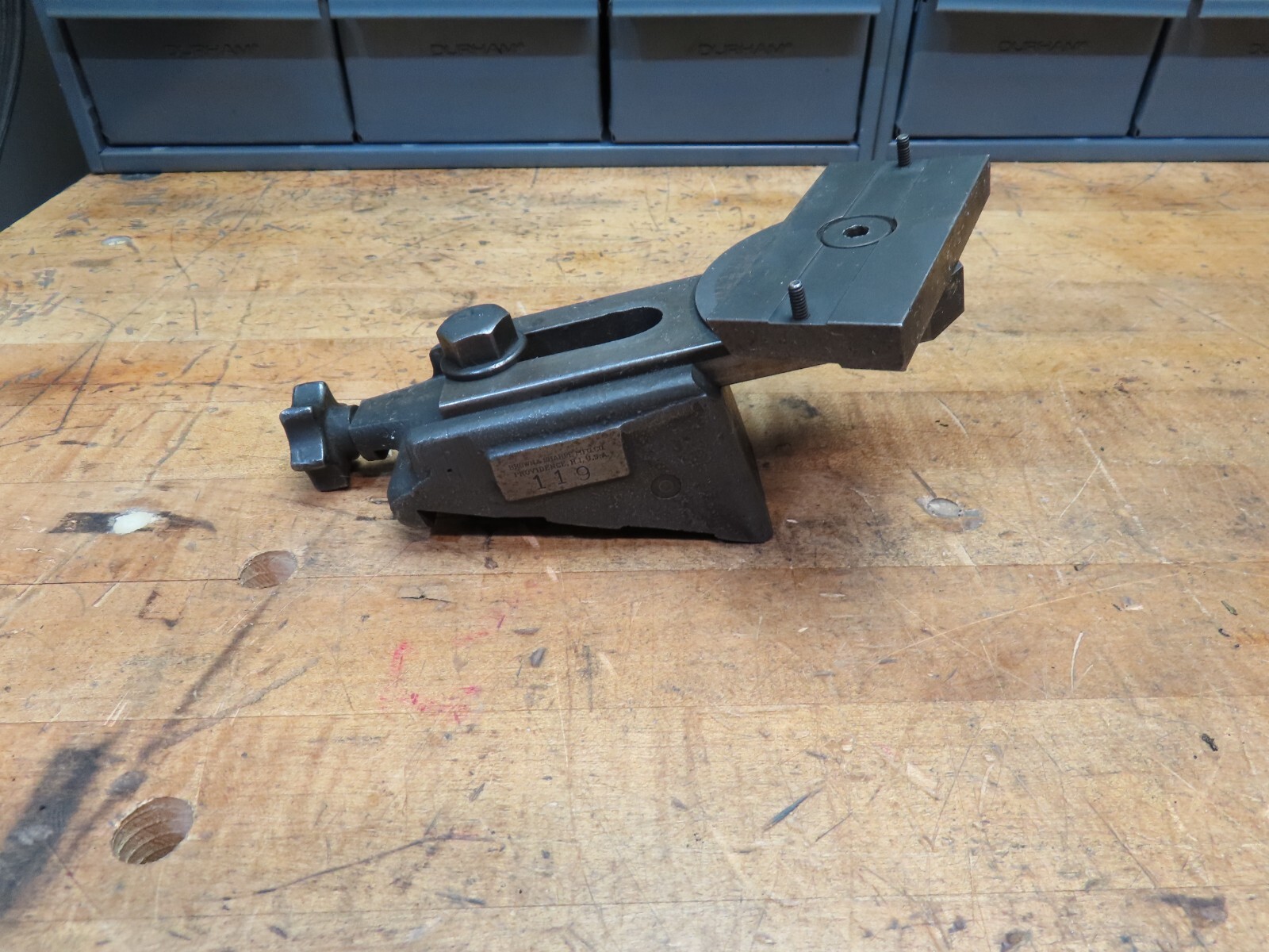 Brown & Sharpe 119 cutter grinder attachment with Starrett angle gage