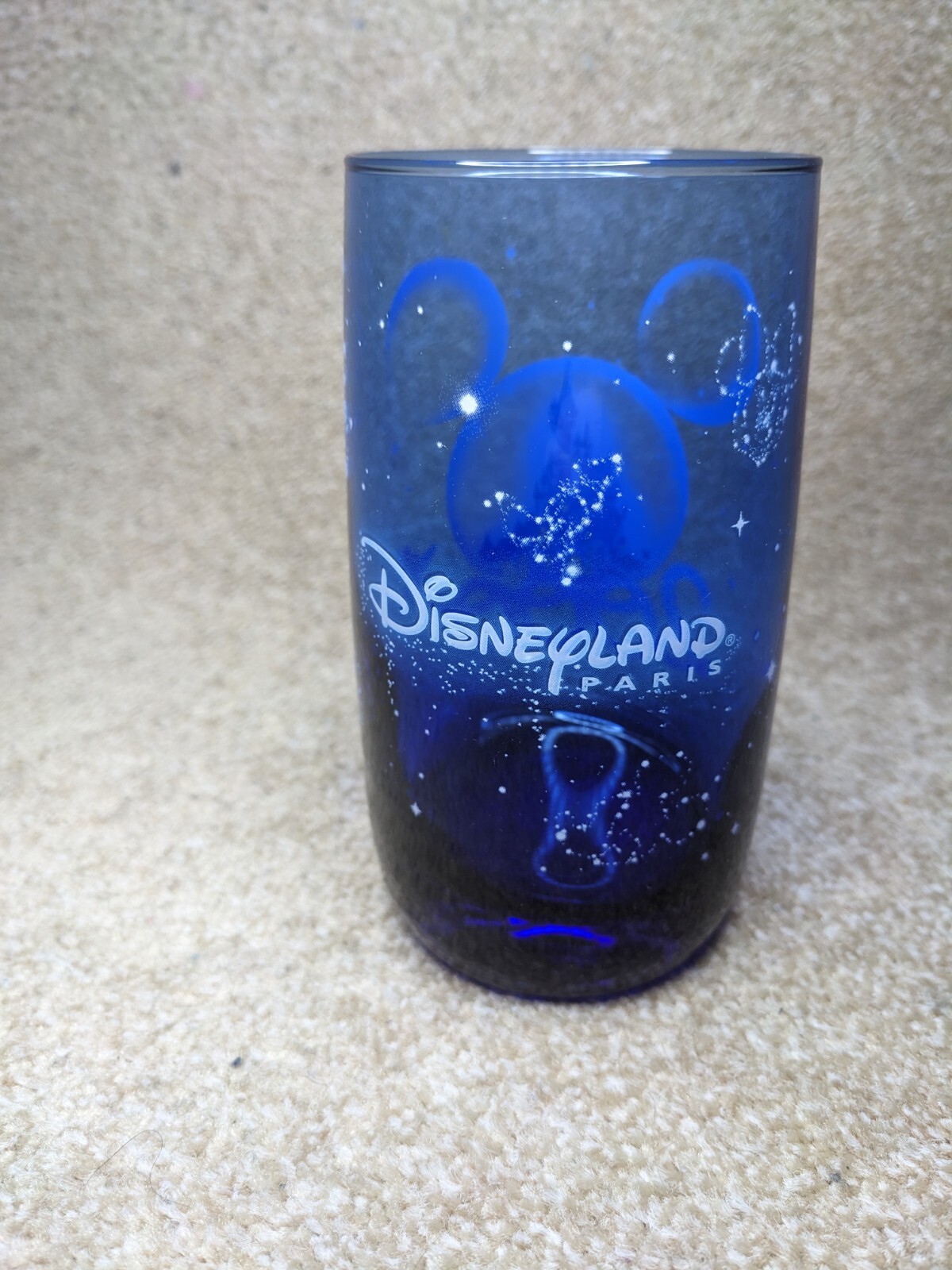 Disneyland Paris 2000 Millennium Collectors Blue Glass Limited Edition